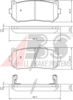 Купити 37045 ABS Задні колодки