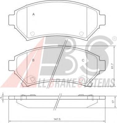 Гальмівні колодки ABS 37015 ціна, від 23.68 USD