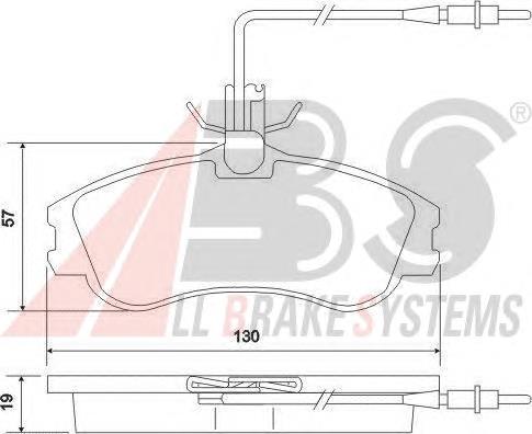 Тормозні колодки ABS 37016