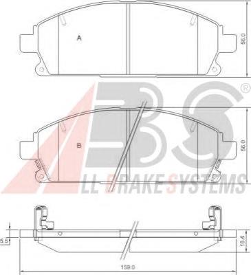 Тормозні колодки ABS 37081