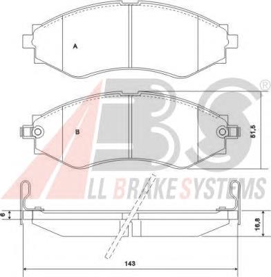 Гальмівні колодки ABS 37053 ціна, від 17.04 USD