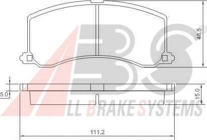 Гальмівні колодки ABS 36960 ціна, від 14.33 USD