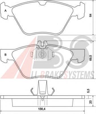 Гальмівні колодки ABS 36943 ціна, від 21.17 USD