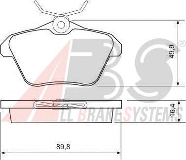 Задні гальмівні колодки ABS 36935 ціна, від 16.08 USD