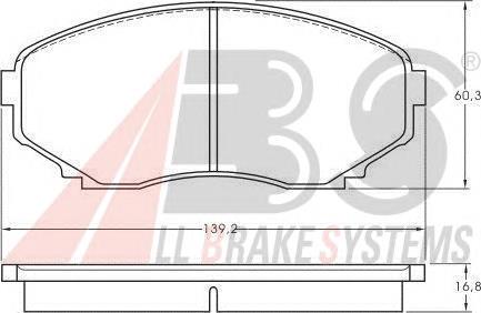 Гальмівні колодки ABS 36995 ціна, від 25.34 USD