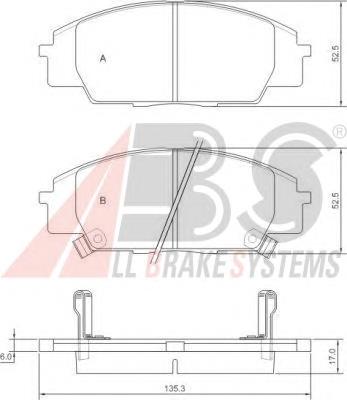 Тормозні колодки ABS 37174