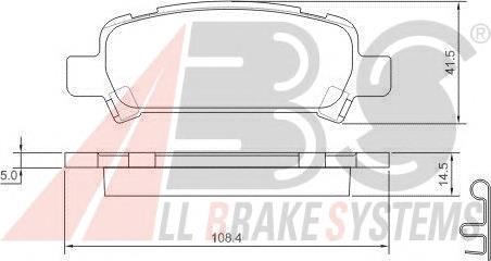Задні гальмівні колодки ABS 37164 ціна, від 10.39 USD