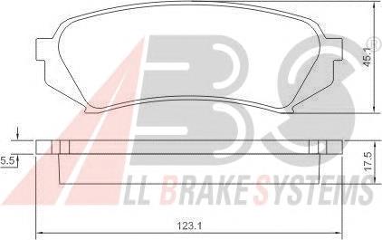 Задні гальмівні колодки ABS 37226 ціна, від 15.15 USD