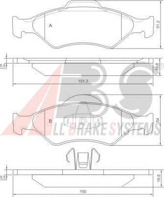 37196 ABS Передні гальмівні колодки
