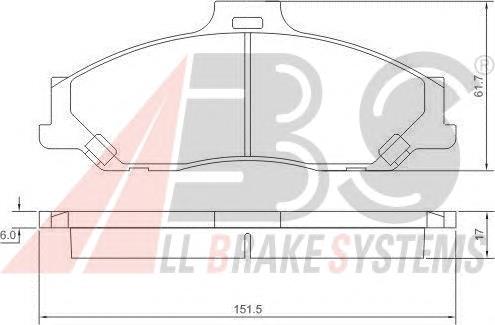 Гальмівні колодки ABS 37193 ціна, від 21.20 USD