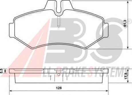 Задні гальмівні колодки ABS 37124 ціна, від 15.26 USD