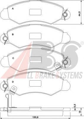 Гальмівні колодки ABS 37140 ціна, від 16.49 USD