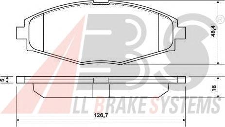 Гальмівні колодки ABS 37139 ціна, від 10.86 USD