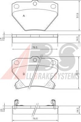 Купити 37136 ABS Задні колодки