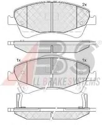 Купити 37722 ABS Колодки гальмівні передні, дискові