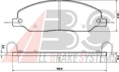 Гальмівні колодки ABS 37662 ціна, від 43.39 USD