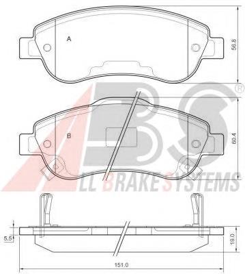 Гальмівні колодки ABS 37650 ціна, від 21.67 USD