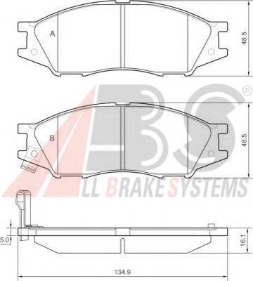 Купити 37680 ABS Колодки гальмівні передні, дискові