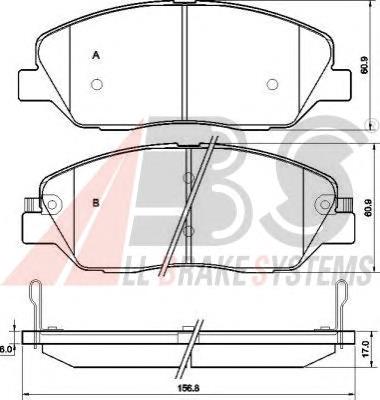 Купити 37522 ABS Колодки гальмівні передні, дискові