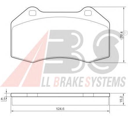 Гальмівні колодки ABS 37519 ціна, від 31.17 USD