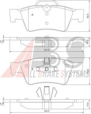 Купити 37509 ABS Задні колодки