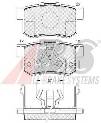 Купити 37510 ABS Задні колодки