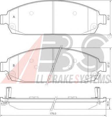 Гальмівні колодки ABS 37517 ціна, від 28.30 USD