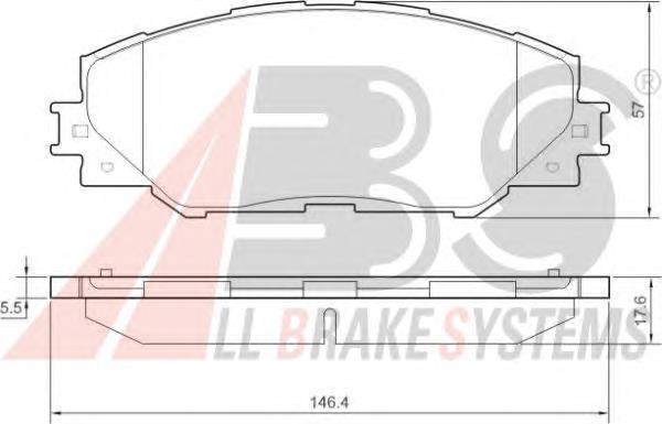 Гальмівні колодки ABS 37543 ціна, від 16.48 USD