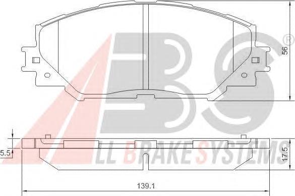 Купити 37544 ABS Колодки гальмівні передні, дискові