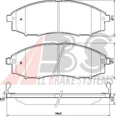 Купити 37541 ABS Колодки гальмівні передні, дискові