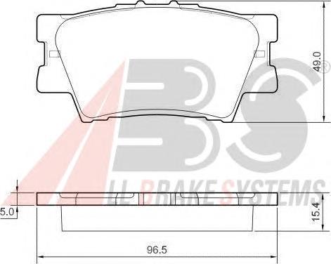 Задні гальмівні колодки ABS 37545 ціна, від 12.65 USD