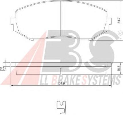Передні тормозні колодки 37531 ABS