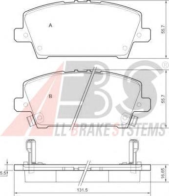 Гальмівні колодки ABS 37529 ціна, від 20.44 USD