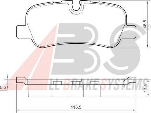 Купити 37500 ABS Задні колодки