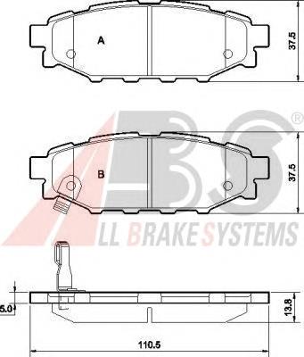 Купити 37499 ABS Задні колодки