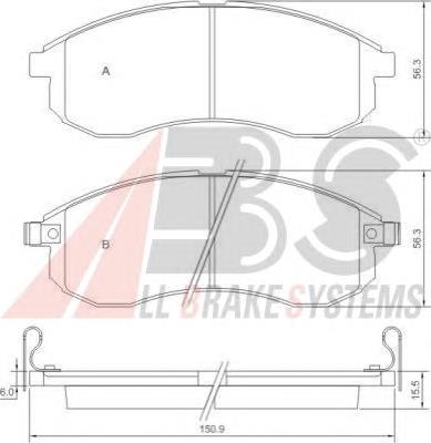 Гальмівні колодки ABS 37481 ціна, від 19.33 USD