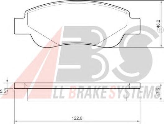 Гальмівні колодки ABS 37483 ціна, від 13.86 USD