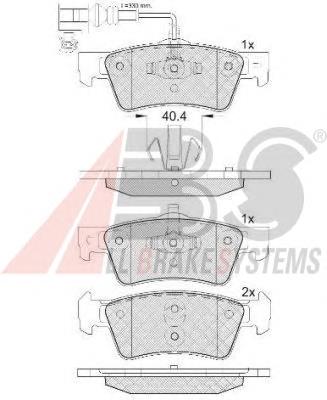 Задні гальмівні колодки ABS 37494 ціна, від 19.07 USD