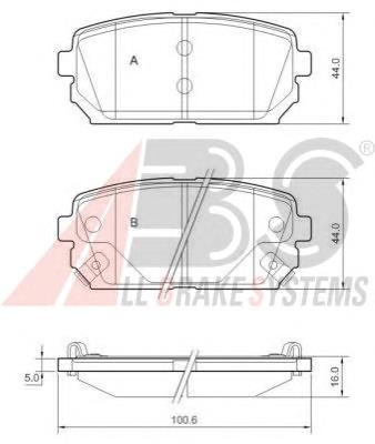 Колодки гальмові задні, дискові 37621 ABS