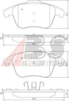 Гальмівні колодки ABS 37599 ціна, від 22.82 USD