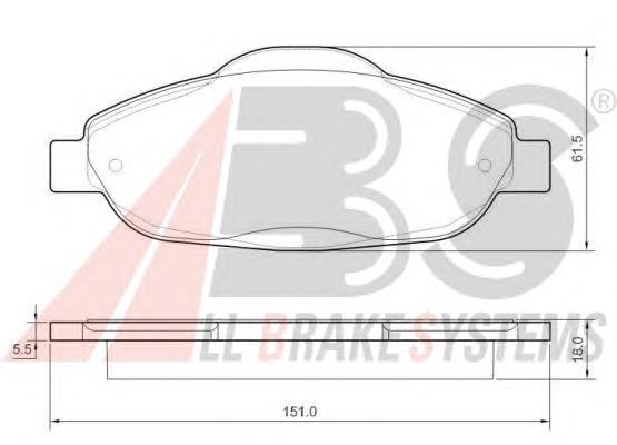 Купити 37607 ABS Колодки гальмівні передні, дискові