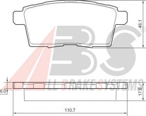Задні гальмівні колодки ABS 37644 ціна, від 16.37 USD
