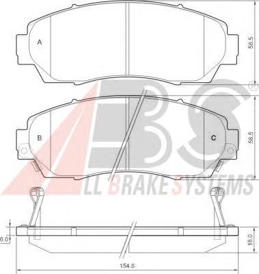 Купити 37627 ABS Колодки гальмівні передні, дискові