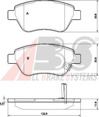 Купити 37563 ABS Колодки гальмівні передні, дискові