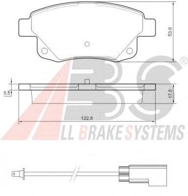 Задні гальмівні колодки ABS 37560 ціна, від 19.10 USD