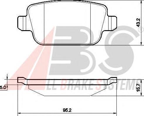 Задні гальмівні колодки ABS 37561 ціна, від 19.00 USD