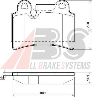 Задні гальмівні колодки ABS 37575 ціна, від 15.88 USD