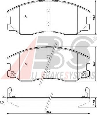 Купити 37582 ABS Колодки гальмівні передні, дискові