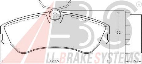 Гальмівні колодки ABS 36752 ціна, від 16.59 USD