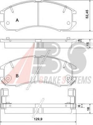 Гальмівні колодки ABS 36666 ціна, від 16.34 USD